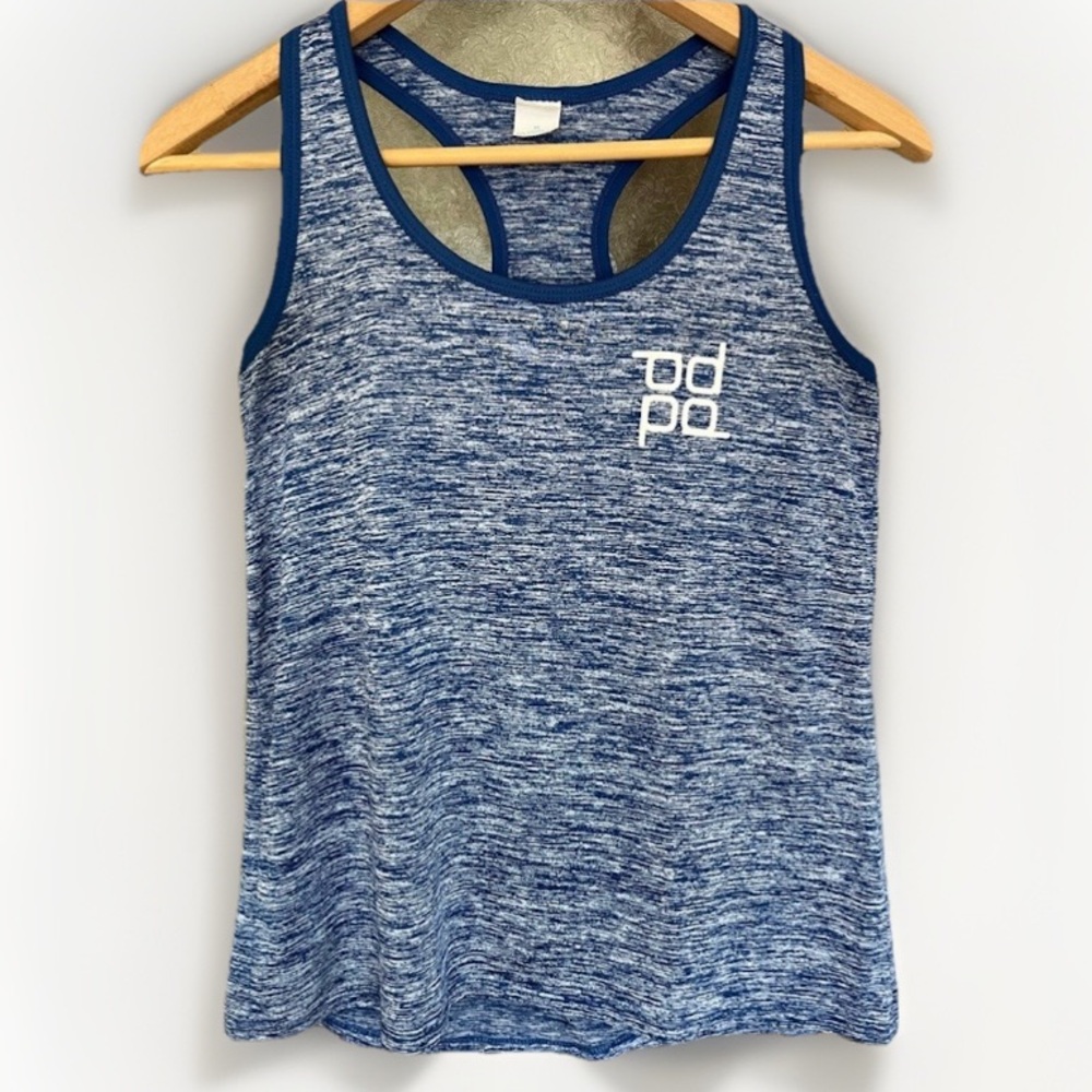 Paddletek Pickleball Logo Tank Top Active Athletic Blue White Size Small